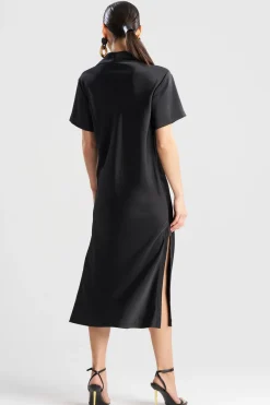 Luxe Charmeuse Column Dress