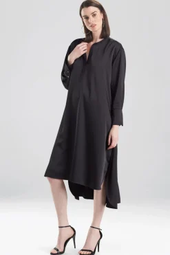 Luxe Charmeuse Oversized Shirtdress