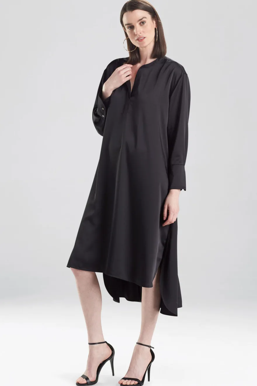 Luxe Charmeuse Oversized Shirtdress