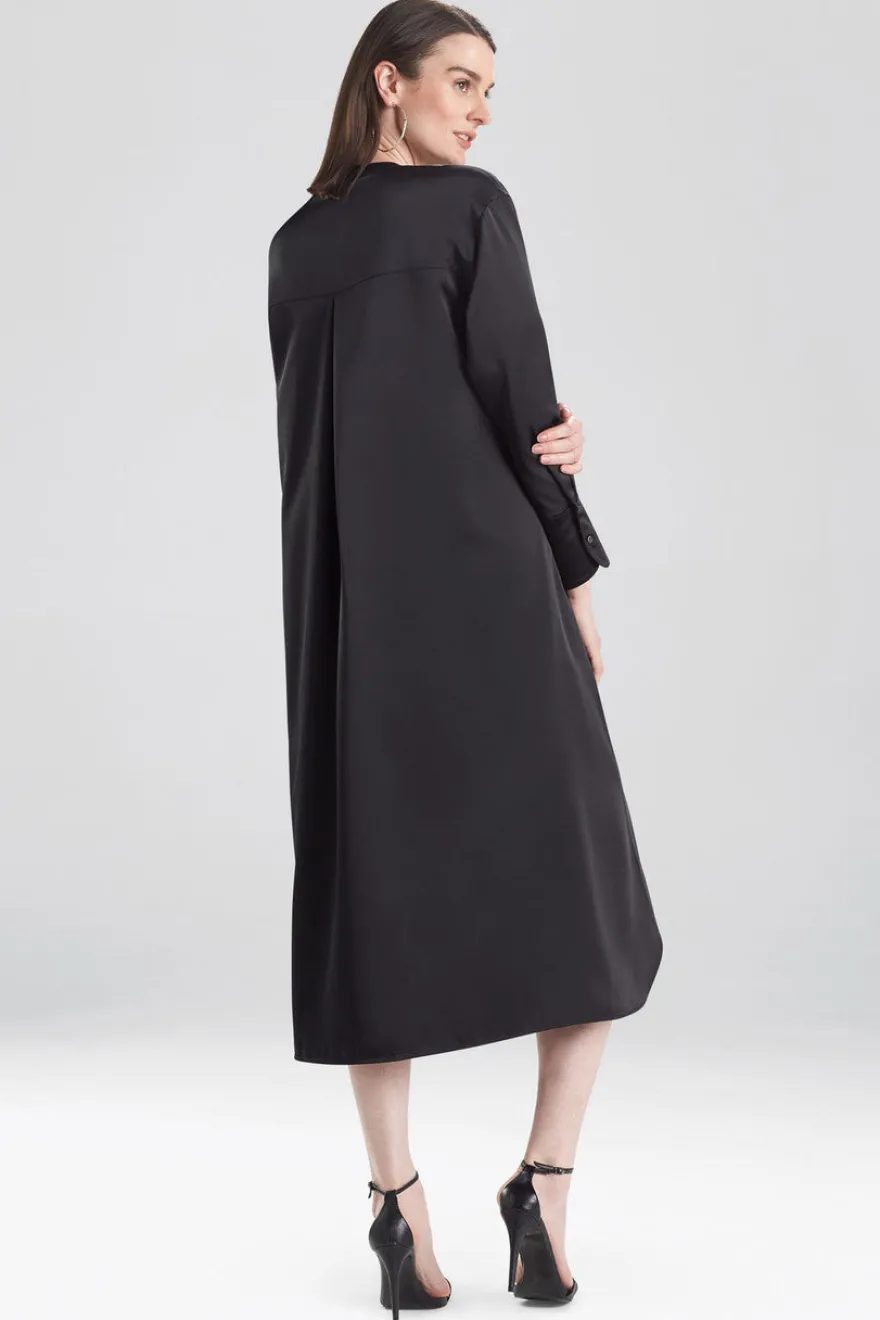 Luxe Charmeuse Oversized Shirtdress