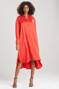 Luxe Charmeuse Oversized Shirtdress