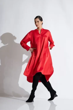 Luxe Charmeuse Oversized Shirtdress