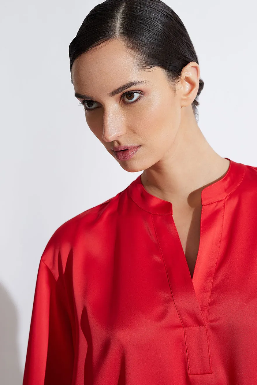 Luxe Charmeuse Oversized Shirtdress