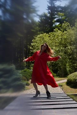 Luxe Charmeuse Oversized Shirtdress
