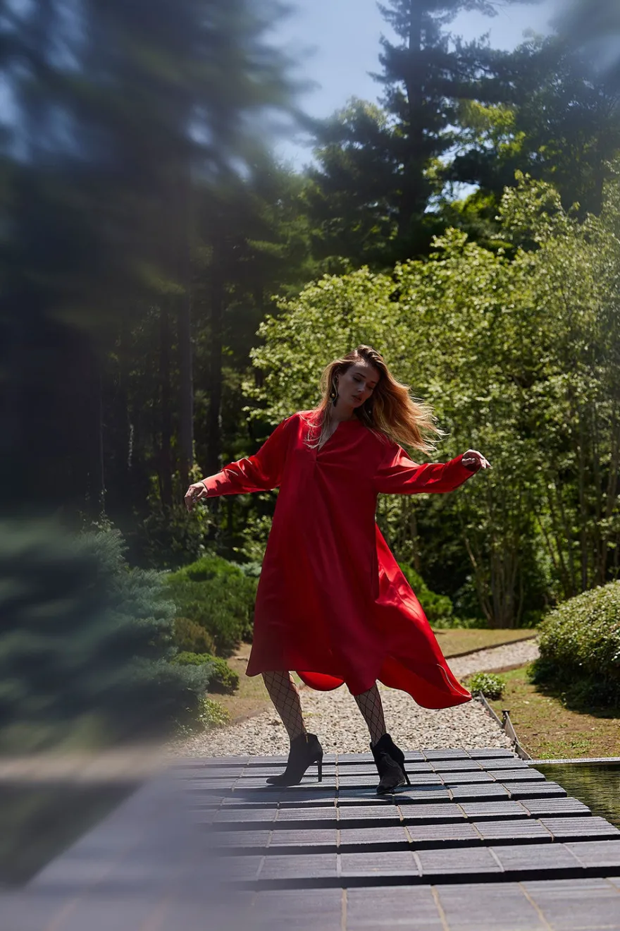 Luxe Charmeuse Oversized Shirtdress