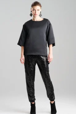 Luxe Charmeuse Puffer T-Shirt Top