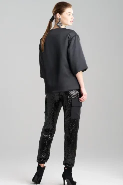 Luxe Charmeuse Puffer T-Shirt Top