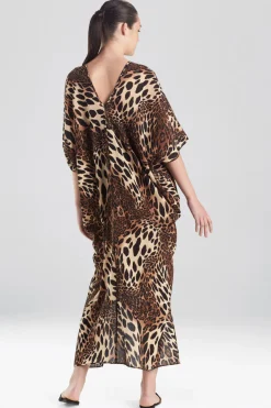 Luxe Leopard Cotton Gauze Caftan Cover-Up