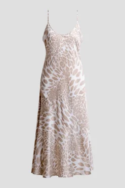 Luxe Leopard Scoop Neck Slip Dress