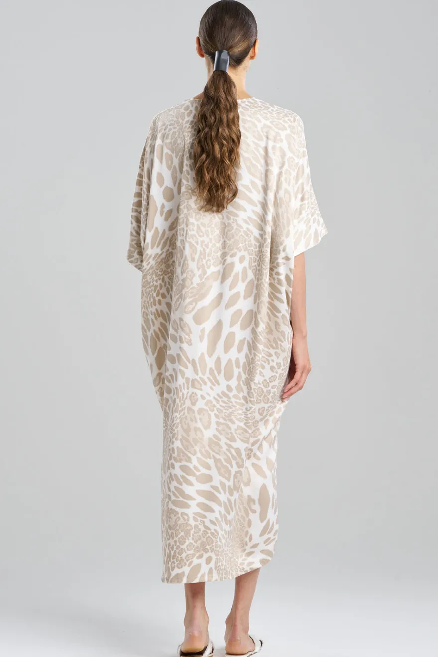 Luxe Leopard Zip Caftan