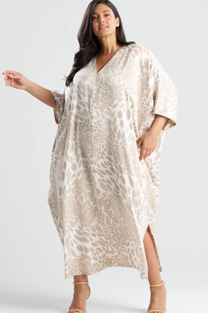 Luxe Leopard Zip Caftan