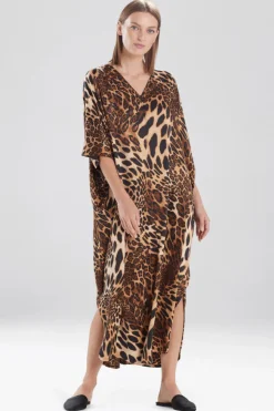 Luxe Leopard Zip Caftan
