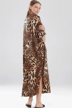 Luxe Leopard Zip Caftan