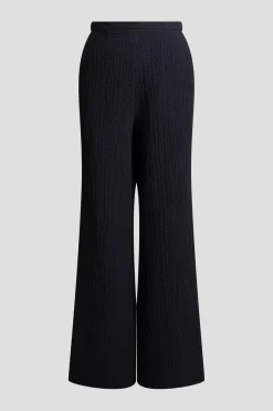 Matelassé Cotton Wide Pull On Pants