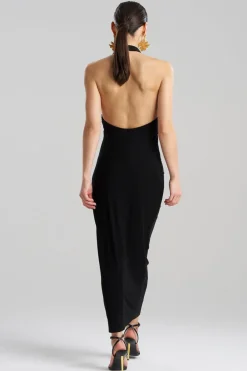 Matte Jersey Halter Maxi Dress
