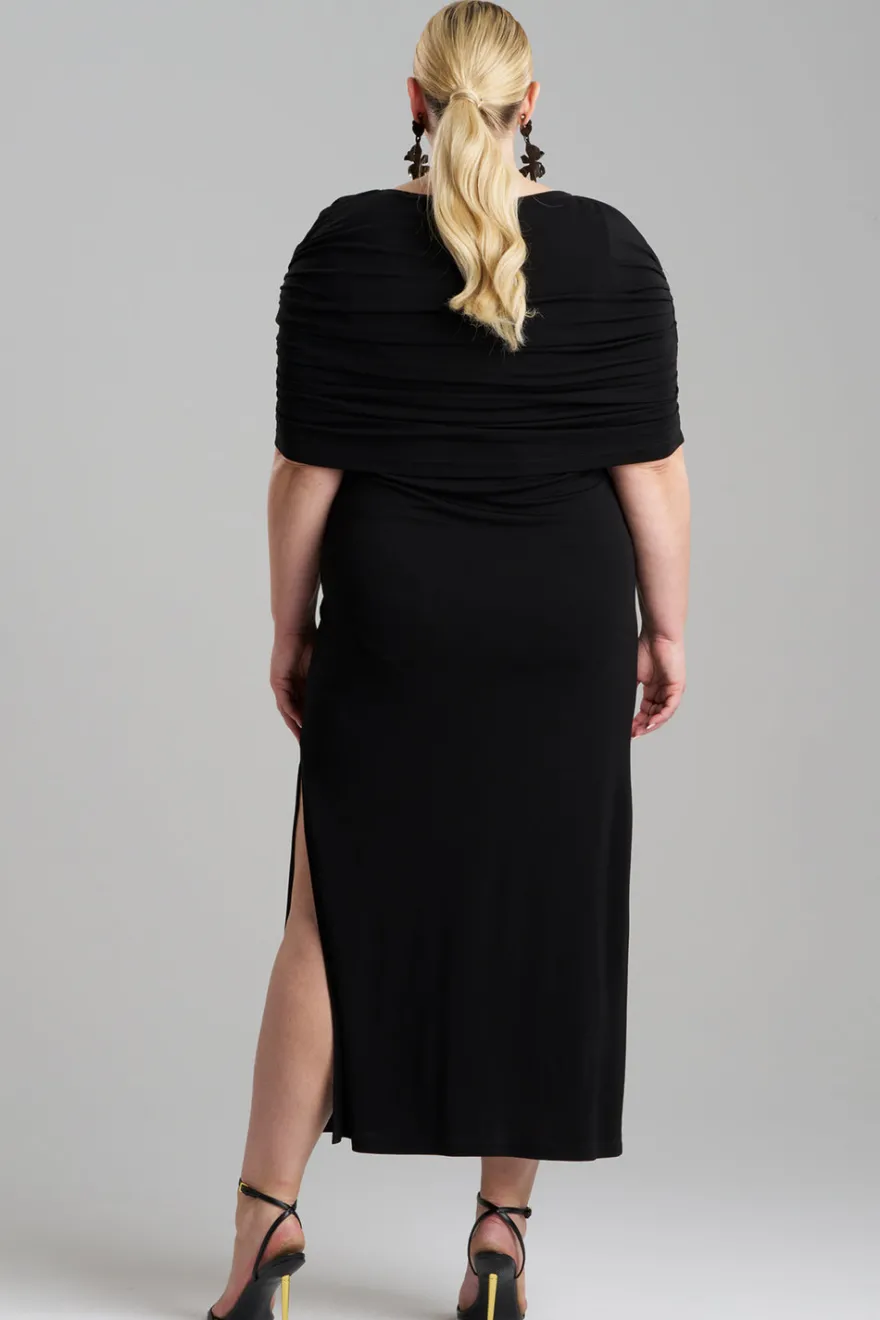 Matte Jersey Rouched Shoulder Dress