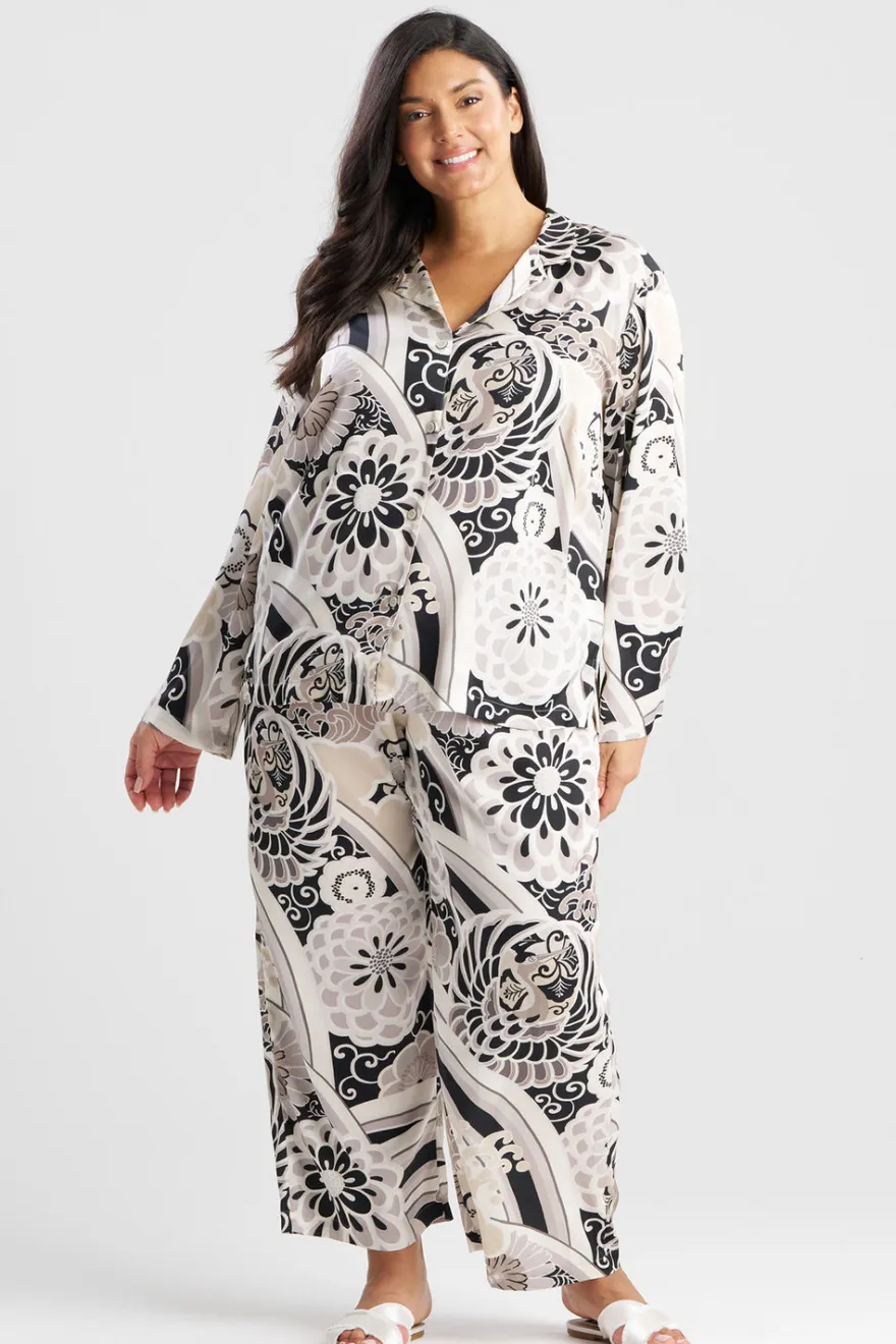 Medallion Notch Button Front PJ