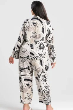Medallion Notch Button Front PJ