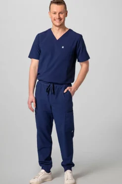 Men's 2-Pocket V-Neck Scrub Top