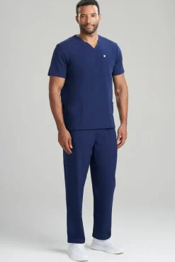Men's 3-Pocket V-Neck Scrub Top