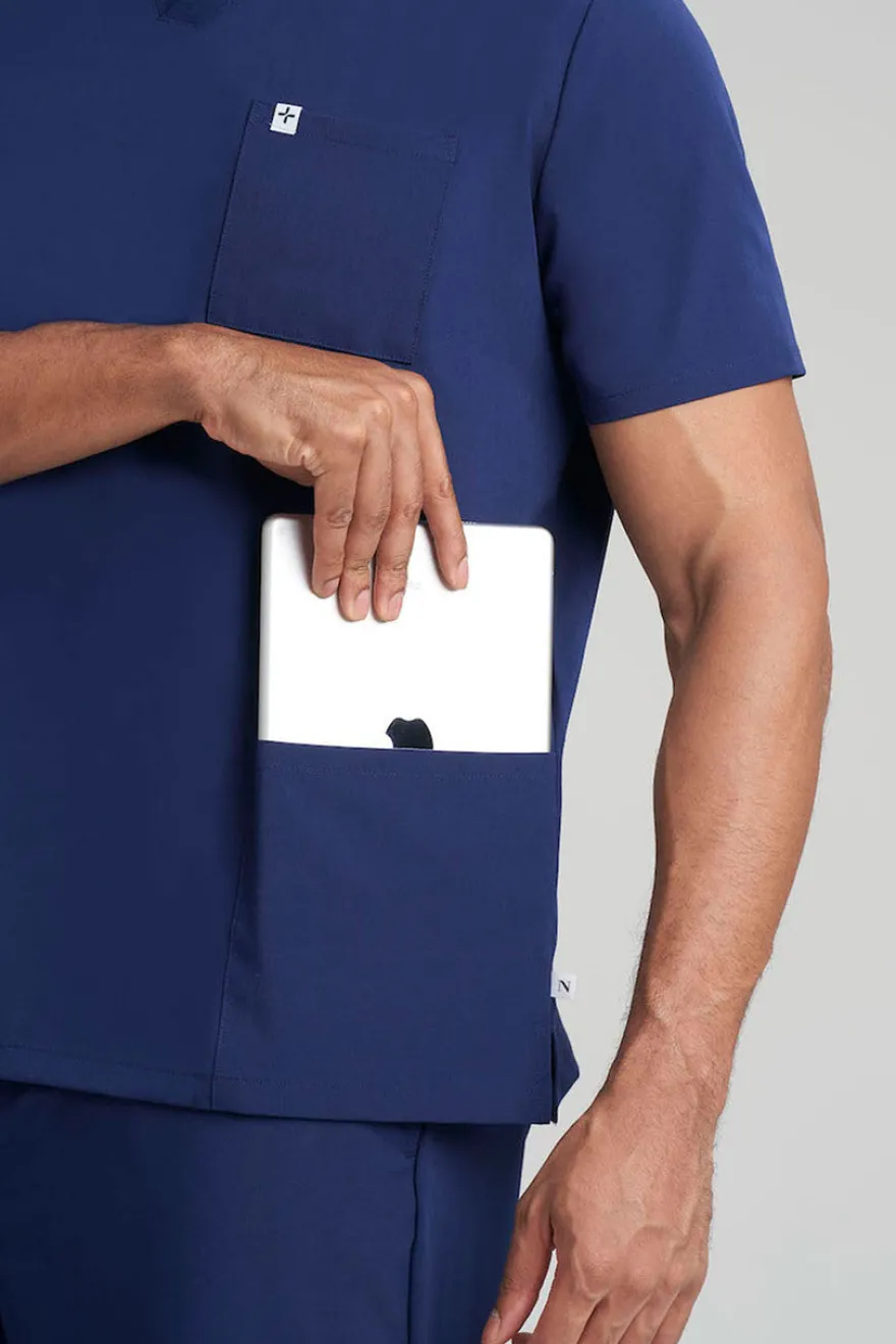 Men's 3-Pocket V-Neck Scrub Top