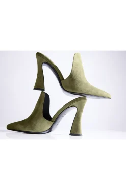 Minh Suede Heel Mule