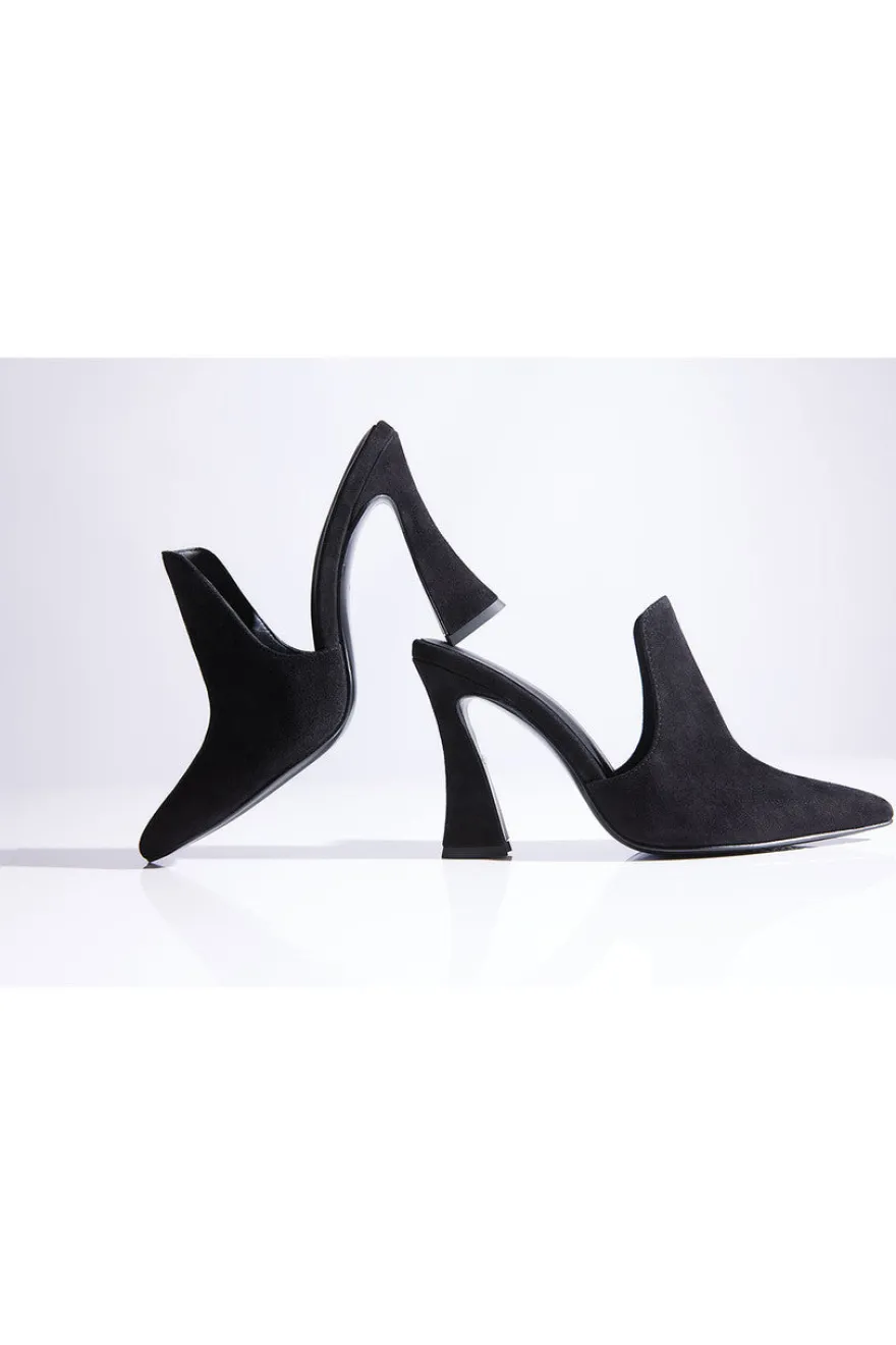 Minh Suede Heel Mule