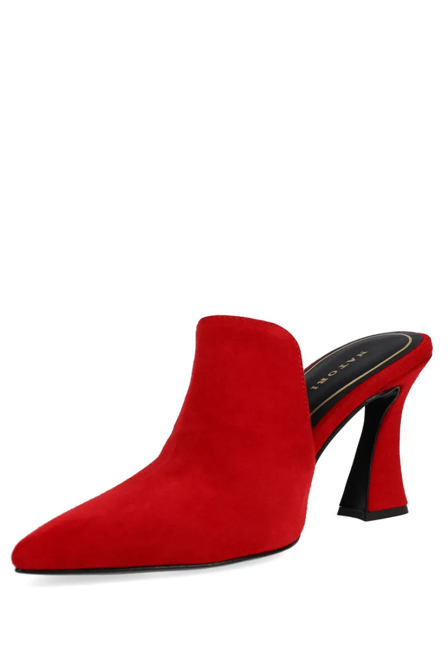 Minh Suede Heel Mule