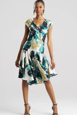 Mira Silk Twill Asymmetric Dress