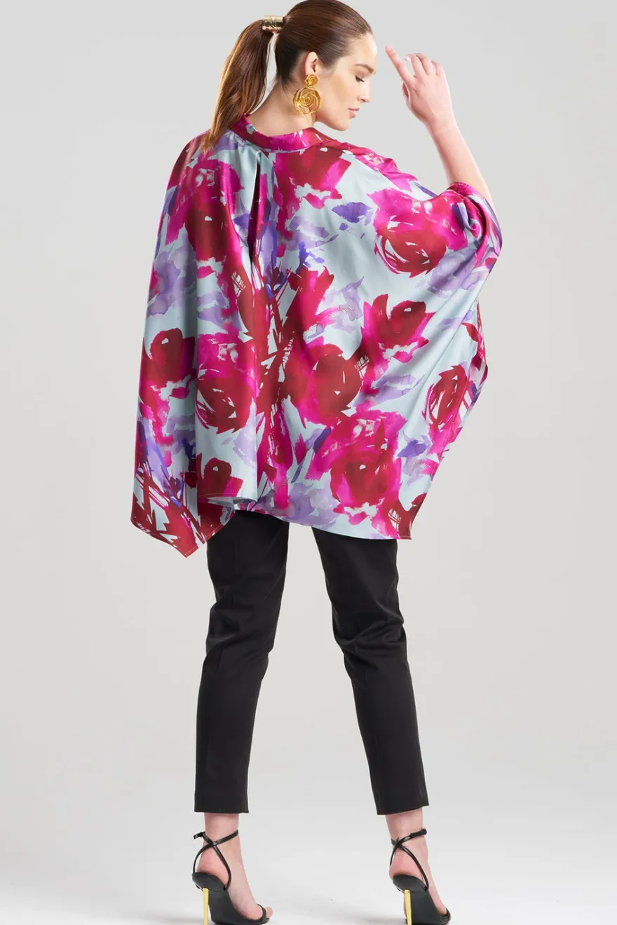 Mira Silk Twill Button Down Caftan Shirt