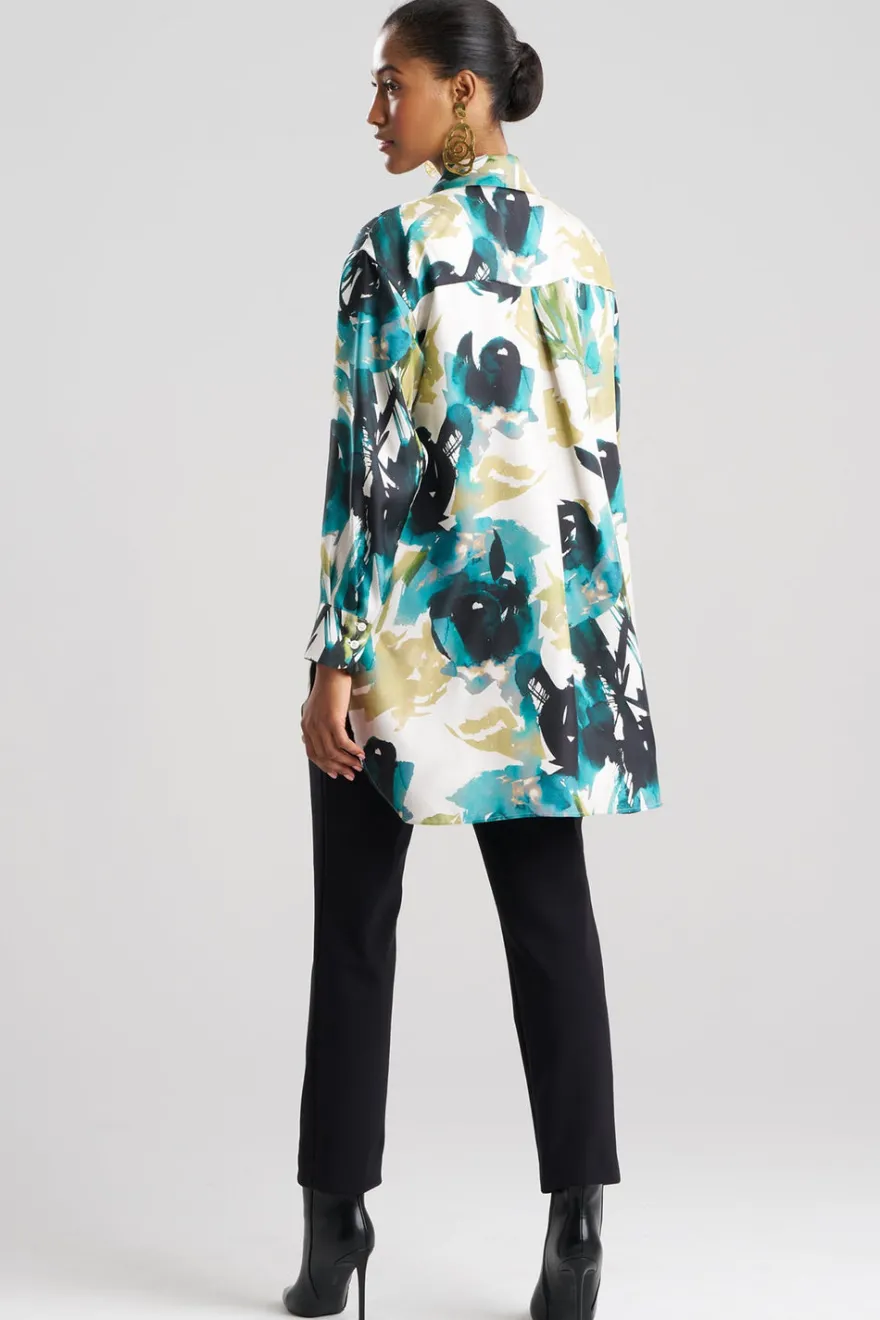 Mira Silk Twill Oversized Shirt