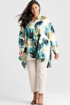 Mira Silk Twill Oversized Shirt