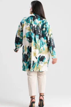Mira Silk Twill Oversized Shirt