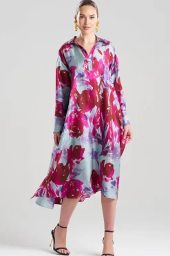 Mira Silk Twill Oversized Shirt Dress