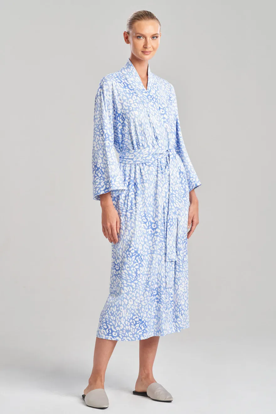 Misty Leopard Cozy Knit Robe