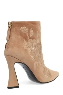 Mitsu Shugo Embroidery Square Heel Ankle Boot