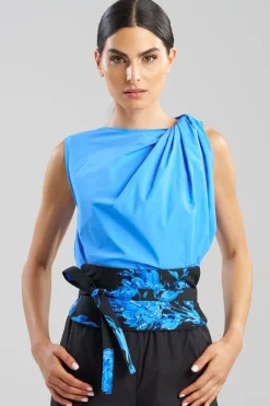 Miyako Printed Cotton Chino Beaded Obi Belt