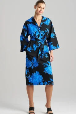 Miyako Printed Cotton Chino Kimono Shirtdress