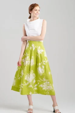 Miyako Printed Cotton Poplin Maxi Skirt