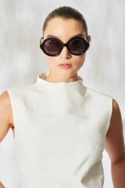 Nami Acetate Round Sunglasses