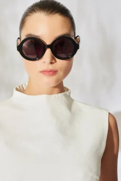 Nami Acetate Round Sunglasses