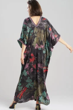 Nara Embellished Cocoon Silk Caftan