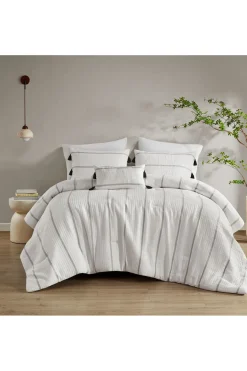 Naru 4 Piece Jacquard Stripe Comforter Mini Set