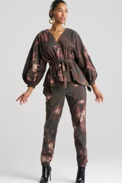 Niji Tie Dye Taffeta Voluminous Sleeve Jacket