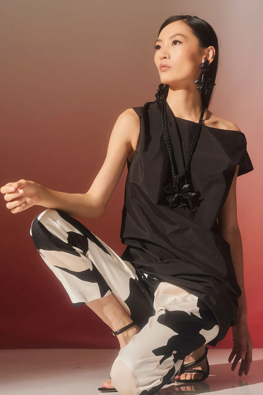 Nishi Cotton Side Zip Ankle Pants