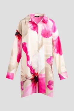 Orchid Cotton Poplin Oversized Button Down Shirt