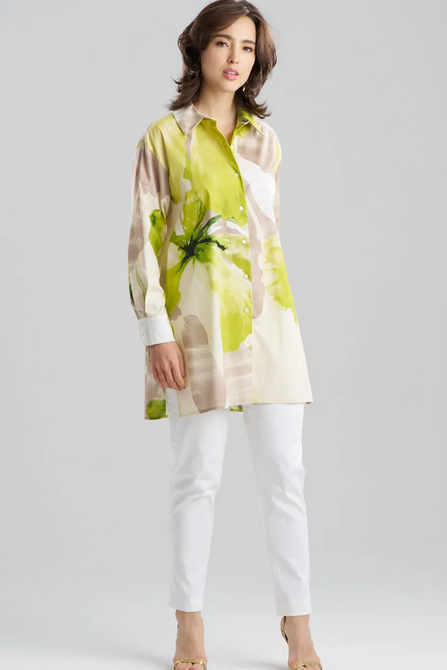 Orchid Cotton Poplin Oversized Button Down Shirt