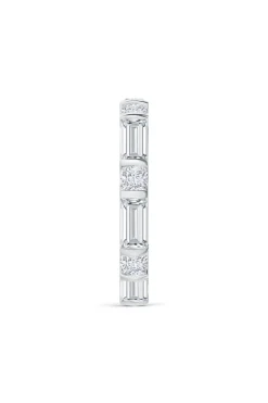 Orient Express Lab-Grown 14K Gold Baguette & Cushion Diamond Eternity Band