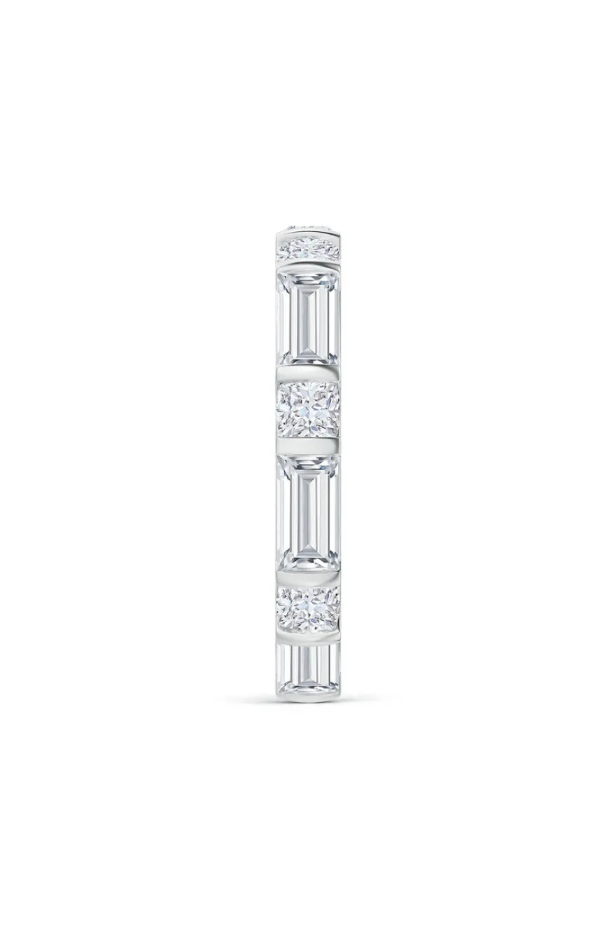 Orient Express Lab-Grown 14K Gold Baguette & Cushion Diamond Eternity Band