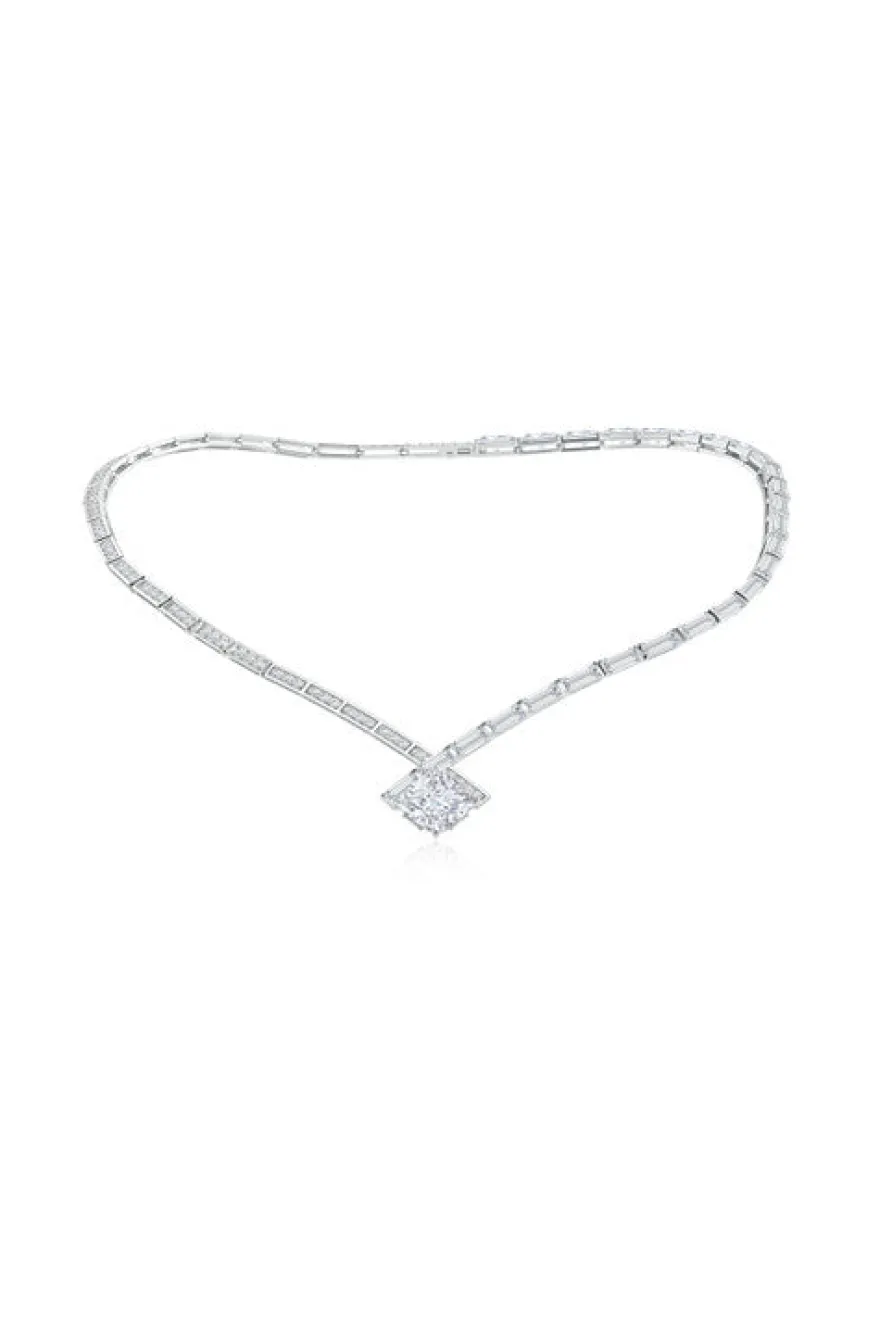 Orient Express Lab-Grown 14K Gold & Cushion Diamond Statement Necklace